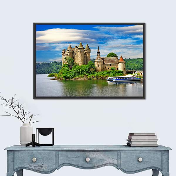 Romantic Castles Of France Canvas Wall Art-5 Horizontal-Gallery Wrap-22" x 12"-Tiaracle