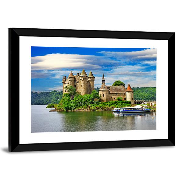 Romantic Castles Of France Canvas Wall Art-5 Horizontal-Gallery Wrap-22" x 12"-Tiaracle