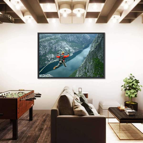 Rope Jumping Canvas Wall Art-1 Piece-Floating Frame-24" x 16"-Tiaracle