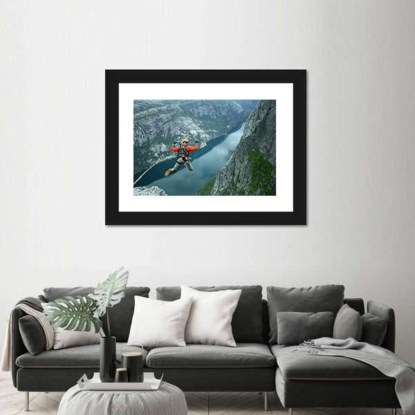 Rope Jumping Canvas Wall Art-1 Piece-Framed Print-20" x 16"-Tiaracle