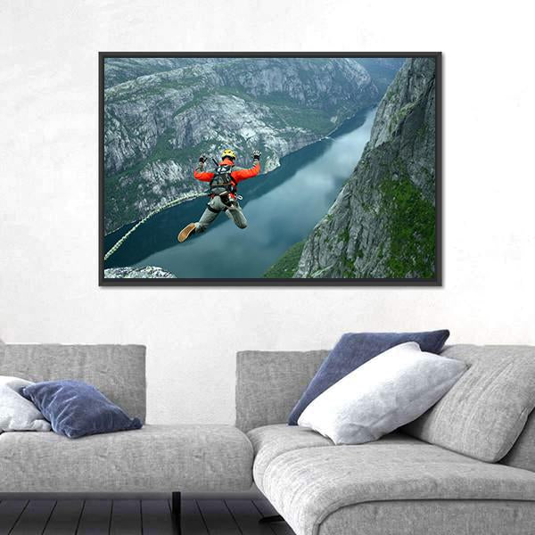 Rope Jumping Canvas Wall Art-5 Horizontal-Gallery Wrap-22" x 12"-Tiaracle