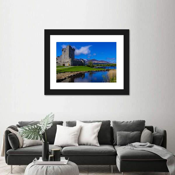 Ross Castle On A Beautiful Day Canvas Wall Art-1 Piece-Framed Print-20" x 16"-Tiaracle