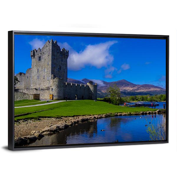 Ross Castle On A Beautiful Day Canvas Wall Art-5 Horizontal-Gallery Wrap-22" x 12"-Tiaracle