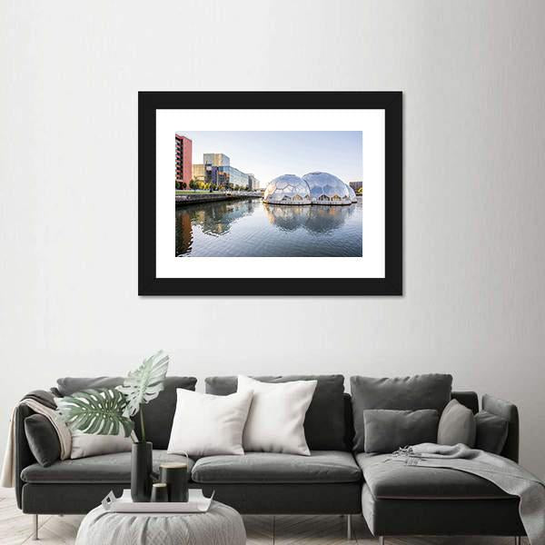 Rotterdam City In Netherlands Canvas Wall Art-3 Horizontal-Gallery Wrap-25" x 16"-Tiaracle