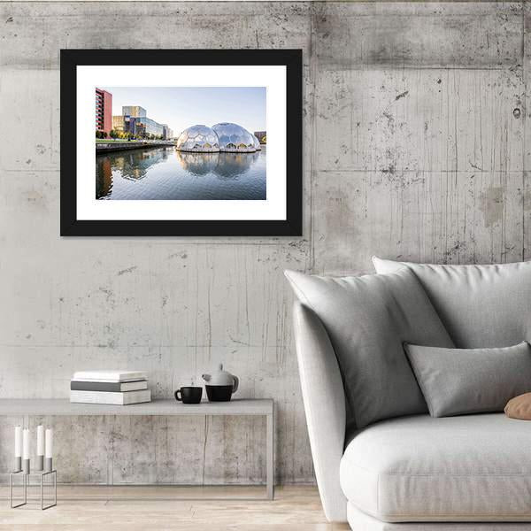 Rotterdam City In Netherlands Canvas Wall Art-3 Horizontal-Gallery Wrap-25" x 16"-Tiaracle