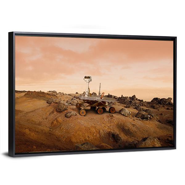Rover In Mars Canvas Wall Art-3 Horizontal-Gallery Wrap-25" x 16"-Tiaracle