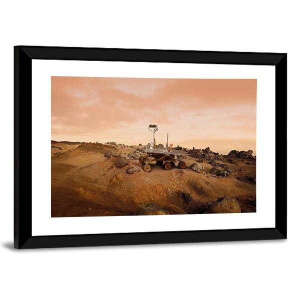 Rover In Mars Canvas Wall Art-3 Horizontal-Gallery Wrap-25" x 16"-Tiaracle