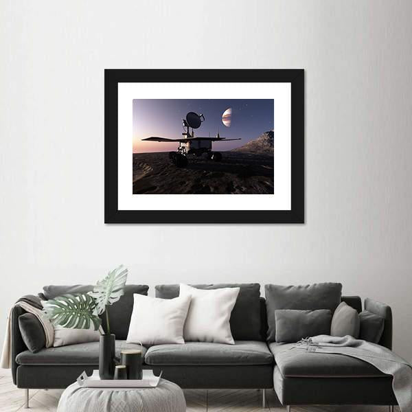 Rover On Jupiter Moon Canvas Wall Art-5 Horizontal-Gallery Wrap-22" x 12"-Tiaracle