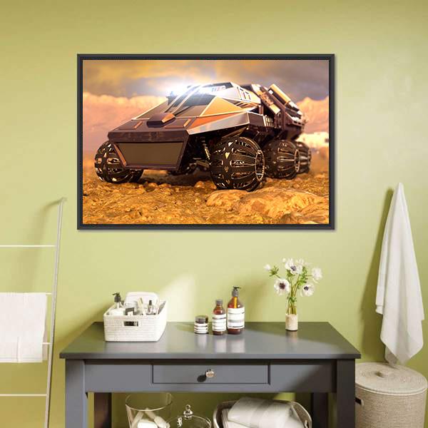 Rover On Mars Canvas Wall Art-3 Horizontal-Gallery Wrap-25" x 16"-Tiaracle