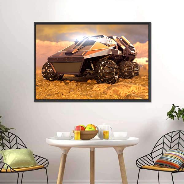 Rover On Mars Canvas Wall Art-3 Horizontal-Gallery Wrap-25" x 16"-Tiaracle