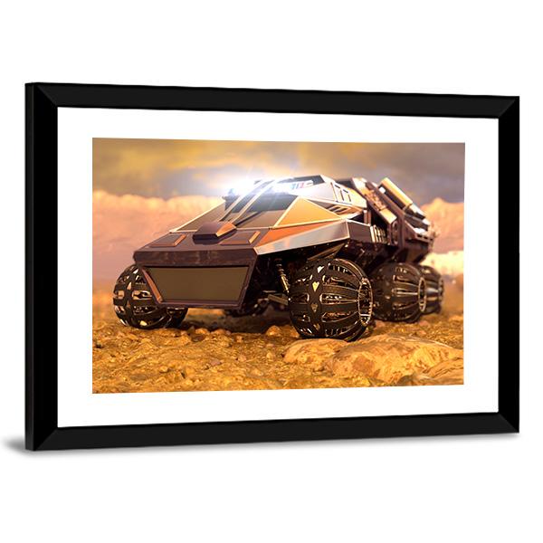 Rover On Mars Canvas Wall Art-3 Horizontal-Gallery Wrap-25" x 16"-Tiaracle