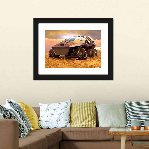 Rover On Mars Canvas Wall Art-3 Horizontal-Gallery Wrap-25" x 16"-Tiaracle