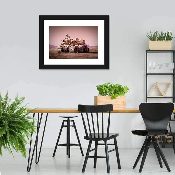 Rover On Planet Mars Canvas Wall Art-1 Piece-Framed Print-20" x 16"-Tiaracle