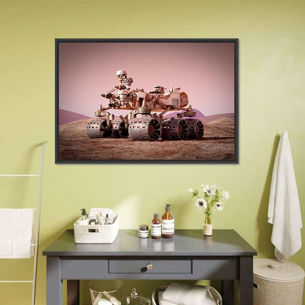 Rover On Planet Mars Canvas Wall Art-5 Horizontal-Gallery Wrap-22" x 12"-Tiaracle