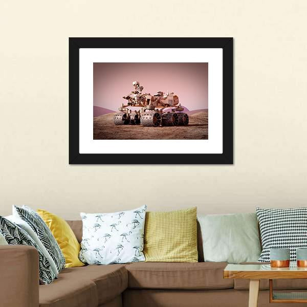Rover On Planet Mars Canvas Wall Art-5 Horizontal-Gallery Wrap-22" x 12"-Tiaracle