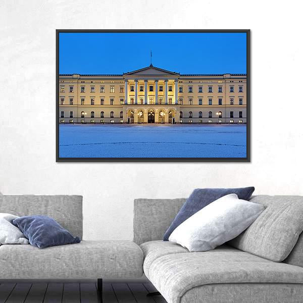 Royal Palace In Oslo. Norway Canvas Wall Art-5 Horizontal-Gallery Wrap-22" x 12"-Tiaracle