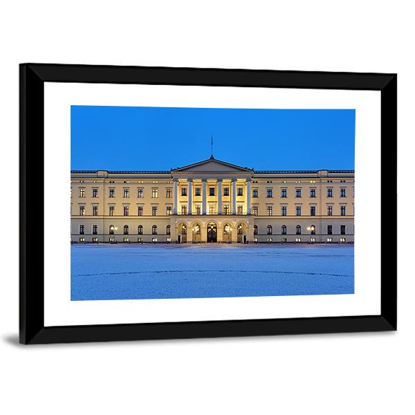 Royal Palace In Oslo. Norway Canvas Wall Art-5 Horizontal-Gallery Wrap-22" x 12"-Tiaracle