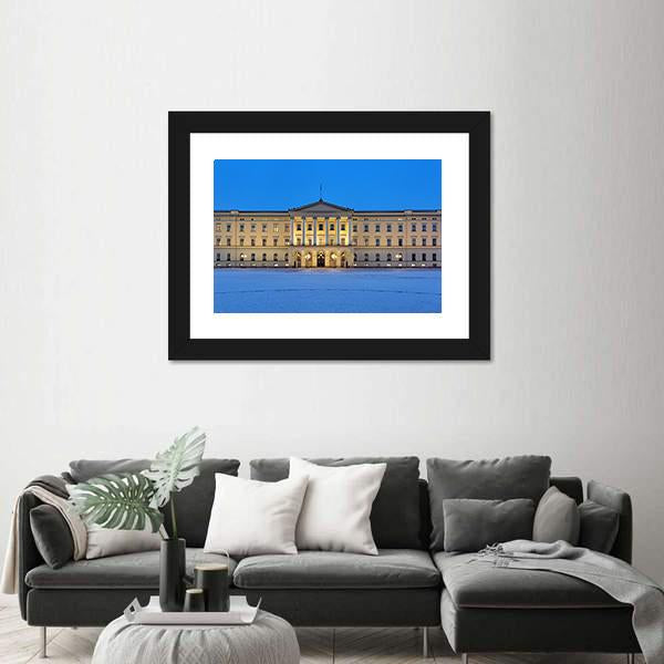 Royal Palace In Oslo. Norway Canvas Wall Art-5 Horizontal-Gallery Wrap-22" x 12"-Tiaracle
