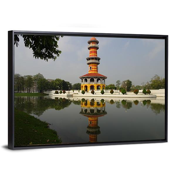Royal Summer Palace Bang Pa In In Thailand Canvas Wall Art-3 Horizontal-Gallery Wrap-25" x 16"-Tiaracle