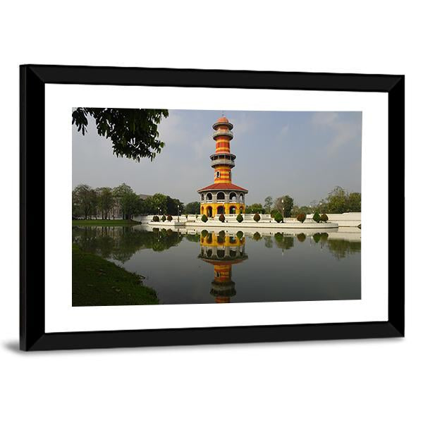 Royal Summer Palace Bang Pa In In Thailand Canvas Wall Art-5 Horizontal-Gallery Wrap-22" x 12"-Tiaracle