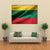 Ruffled Lithuania Flag Canvas Wall Art-5 Horizontal-Gallery Wrap-22" x 12"-Tiaracle