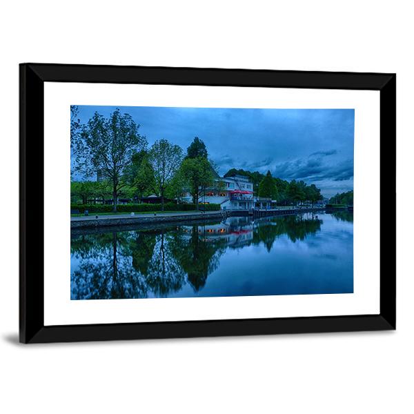 Ruhr Promenade In Muelheim Canvas Wall Art-3 Horizontal-Gallery Wrap-25" x 16"-Tiaracle