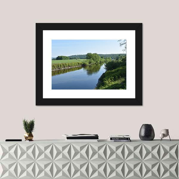 Ruhr River In Essen Germany Canvas Wall Art-1 Piece-Framed Print-20" x 16"-Tiaracle