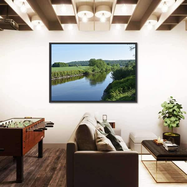 Ruhr River In Essen Germany Canvas Wall Art-3 Horizontal-Gallery Wrap-25" x 16"-Tiaracle