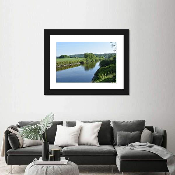 Ruhr River In Essen Germany Canvas Wall Art-3 Horizontal-Gallery Wrap-25" x 16"-Tiaracle