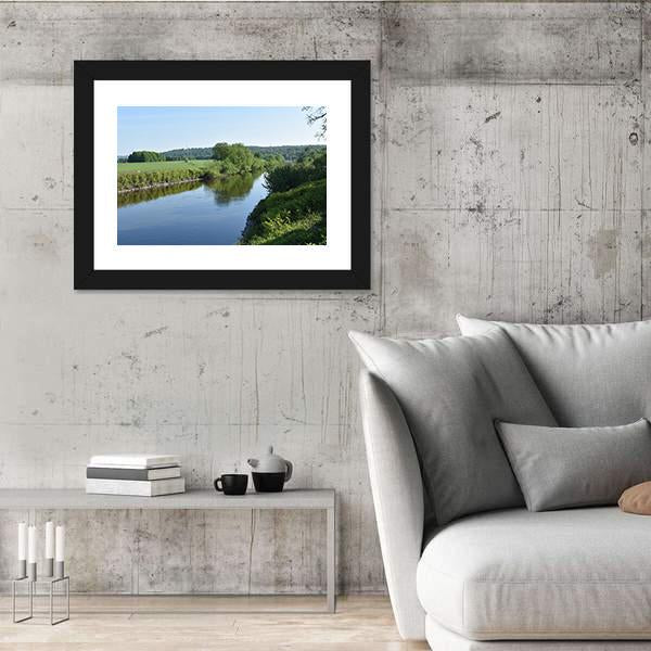 Ruhr River In Essen Germany Canvas Wall Art-3 Horizontal-Gallery Wrap-25" x 16"-Tiaracle
