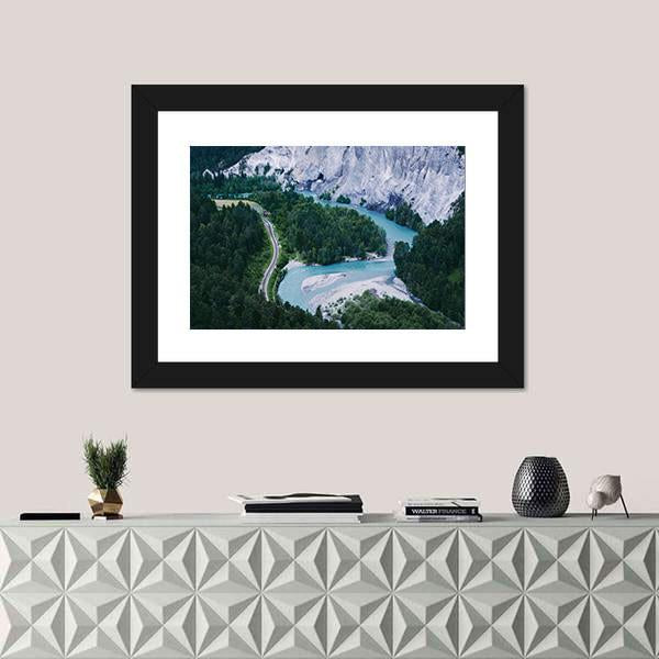 Ruinaulta Canyon In Switzerland Canvas Wall Art-1 Piece-Framed Print-20" x 16"-Tiaracle