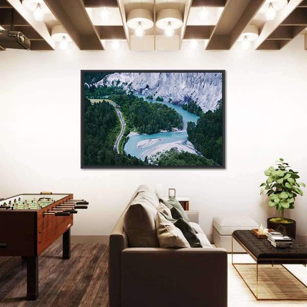Ruinaulta Canyon In Switzerland Canvas Wall Art-3 Horizontal-Gallery Wrap-25" x 16"-Tiaracle