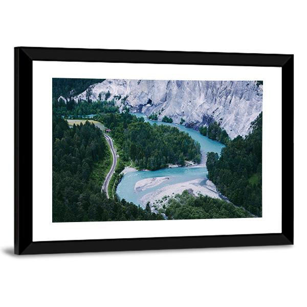 Ruinaulta Canyon In Switzerland Canvas Wall Art-3 Horizontal-Gallery Wrap-25" x 16"-Tiaracle