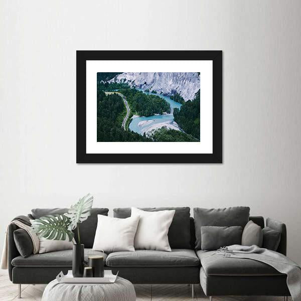 Ruinaulta Canyon In Switzerland Canvas Wall Art-3 Horizontal-Gallery Wrap-25" x 16"-Tiaracle