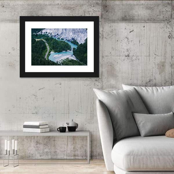 Ruinaulta Canyon In Switzerland Canvas Wall Art-3 Horizontal-Gallery Wrap-25" x 16"-Tiaracle