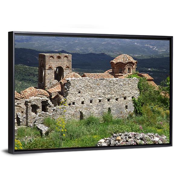 Ruins Of A Church In Mystras In Greece Canvas Wall Art-3 Horizontal-Gallery Wrap-25" x 16"-Tiaracle