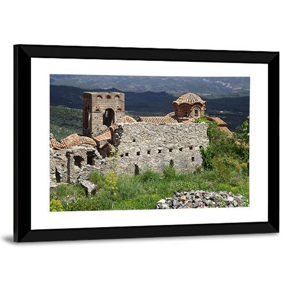 Ruins Of A Church In Mystras In Greece Canvas Wall Art-3 Horizontal-Gallery Wrap-25" x 16"-Tiaracle