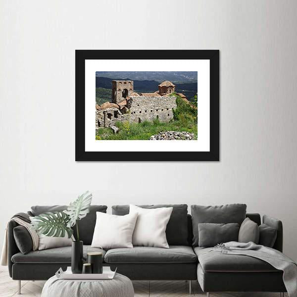 Ruins Of A Church In Mystras In Greece Canvas Wall Art-3 Horizontal-Gallery Wrap-25" x 16"-Tiaracle