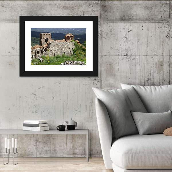 Ruins Of A Church In Mystras In Greece Canvas Wall Art-3 Horizontal-Gallery Wrap-25" x 16"-Tiaracle