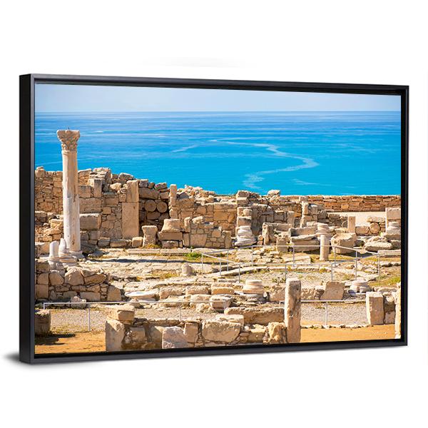 Ruins Of Ancient Kourion In Limassol District Canvas Wall Art-3 Horizontal-Gallery Wrap-25" x 16"-Tiaracle