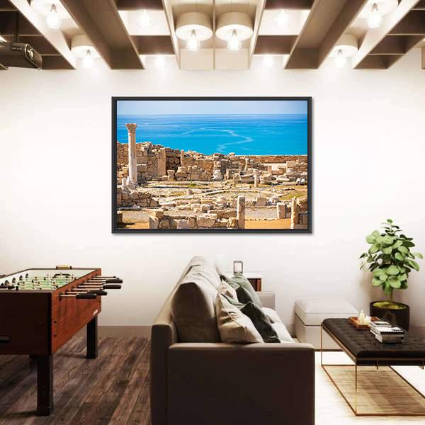 Ruins Of Ancient Kourion In Limassol District Canvas Wall Art-3 Horizontal-Gallery Wrap-25" x 16"-Tiaracle