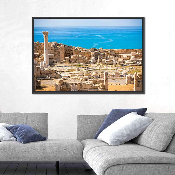Ruins Of Ancient Kourion In Limassol District Canvas Wall Art-3 Horizontal-Gallery Wrap-25" x 16"-Tiaracle
