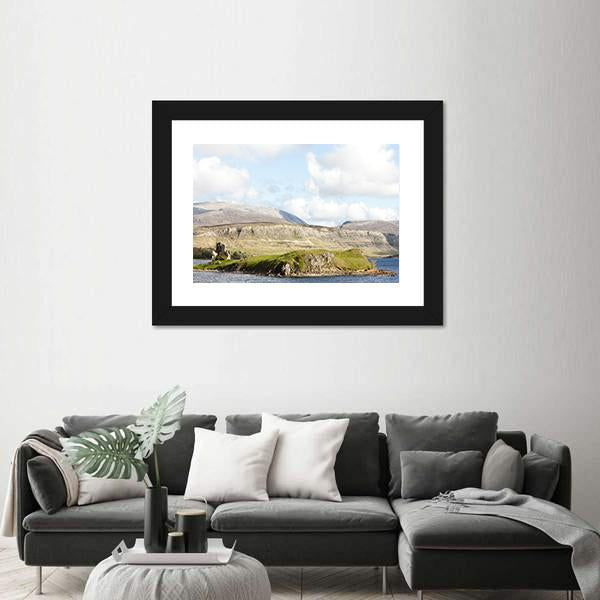 Ruins Of Ardvreck Castle Canvas Wall Art-3 Horizontal-Gallery Wrap-25" x 16"-Tiaracle