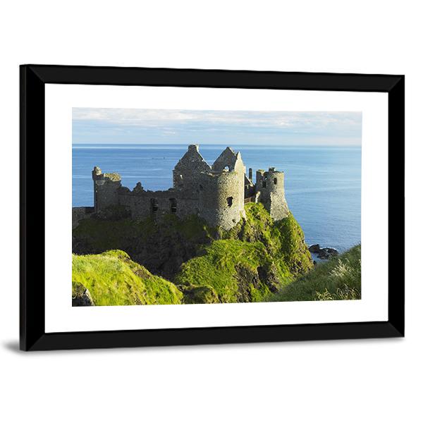 Ruins Of Dunluce Castle Canvas Wall Art-5 Horizontal-Gallery Wrap-22" x 12"-Tiaracle