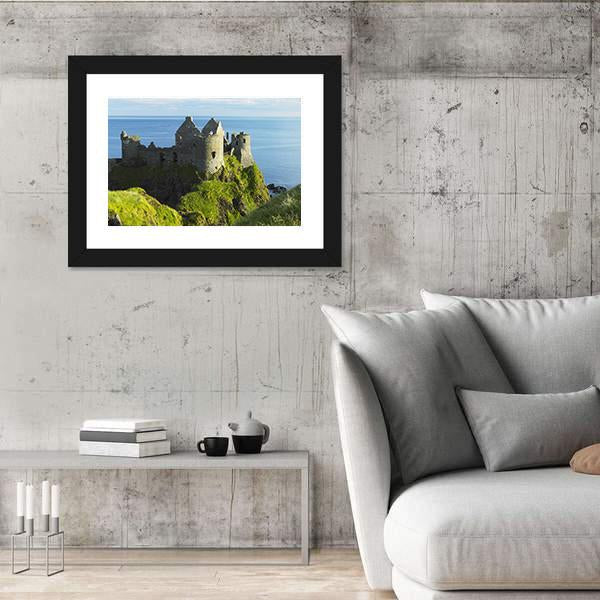 Ruins Of Dunluce Castle Canvas Wall Art-5 Horizontal-Gallery Wrap-22" x 12"-Tiaracle