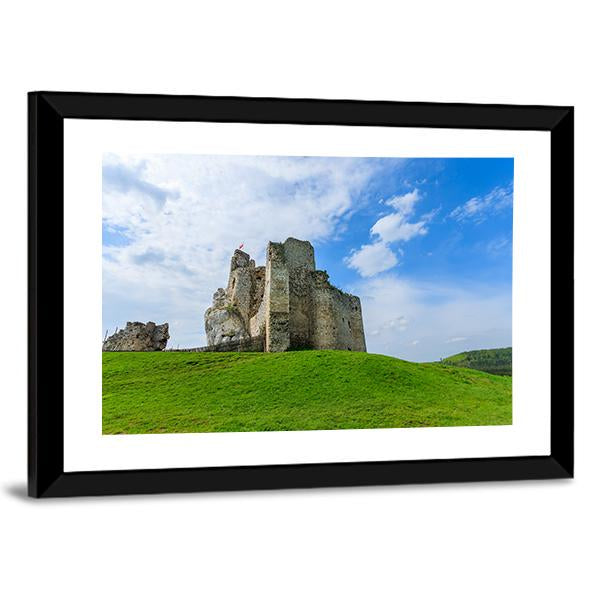 Ruins Of Medieval Mirow Castle Canvas Wall Art-3 Horizontal-Gallery Wrap-25" x 16"-Tiaracle