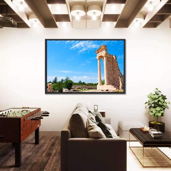 Ruins Of The Sanctuary Of Apollo Hylates Canvas Wall Art-1 Piece-Floating Frame-24" x 16"-Tiaracle