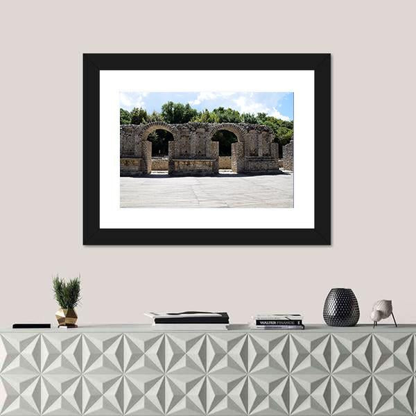 Ruins of Buthrotum In Albania Canvas Wall Art-1 Piece-Framed Print-20" x 16"-Tiaracle