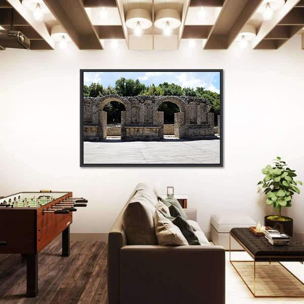 Ruins of Buthrotum In Albania Canvas Wall Art-3 Horizontal-Gallery Wrap-25" x 16"-Tiaracle