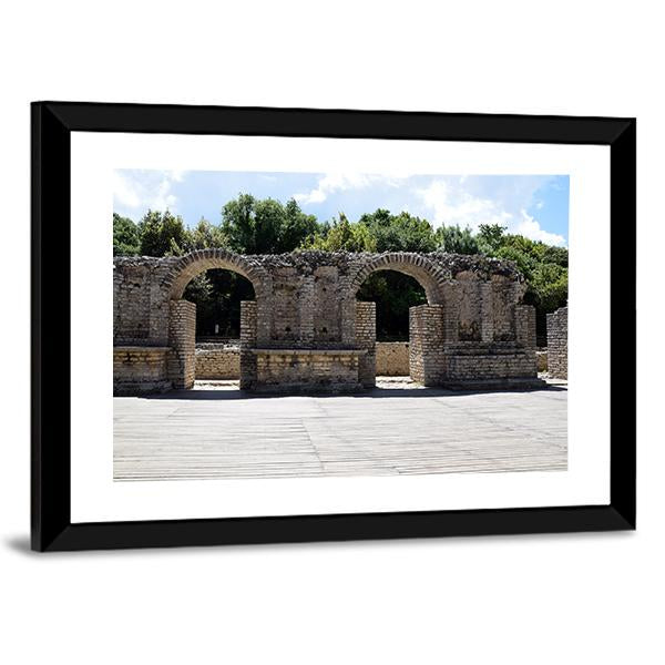 Ruins of Buthrotum In Albania Canvas Wall Art-3 Horizontal-Gallery Wrap-25" x 16"-Tiaracle